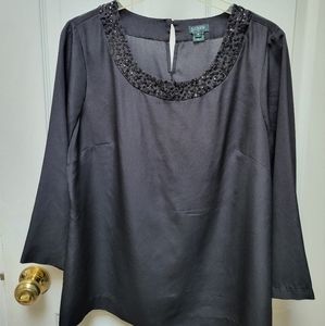 J Crew black blouse